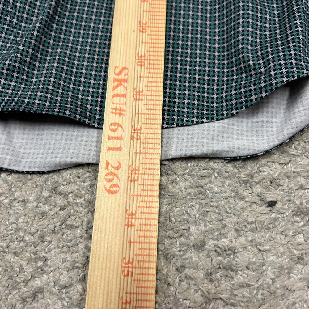 Bugatchi Button Down Ooohcotton Tech Xxl Teal Geo… - image 4